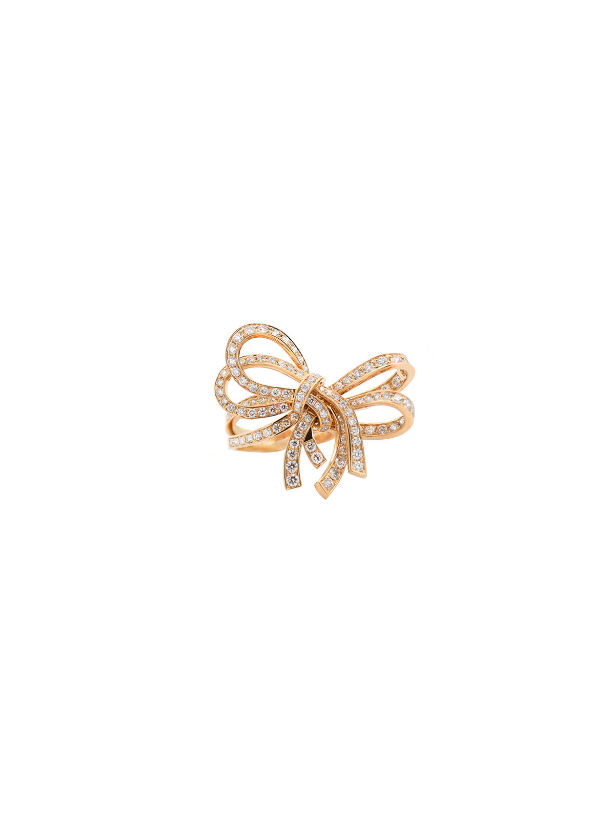 2.55ct Diamond 18K Gold Statement Bow Ring
