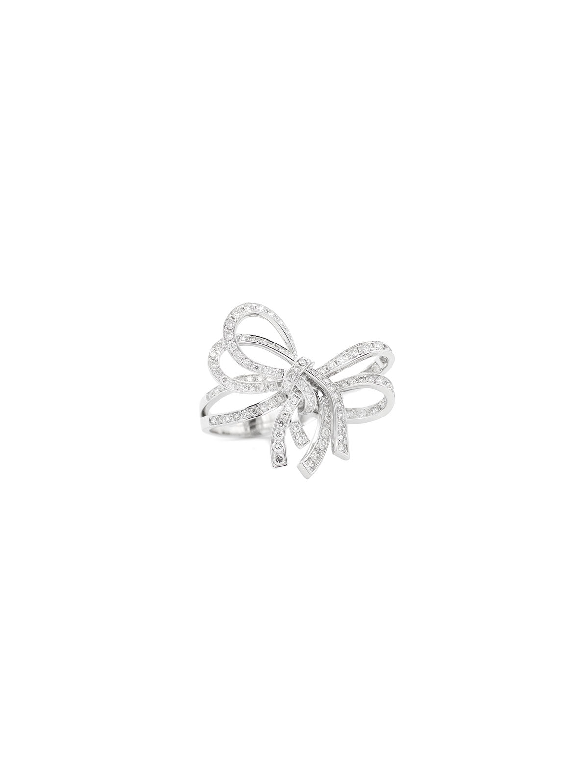 2.55ct Diamond 18K Gold Statement Bow Ring