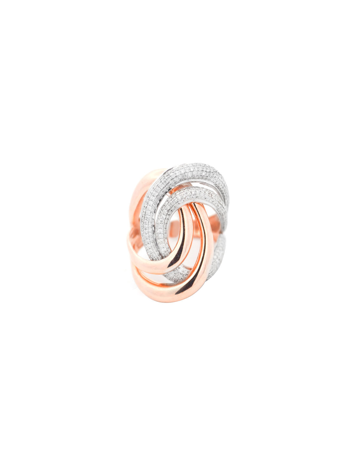 1.36ct Diamond 14K Gold Crossover Ring