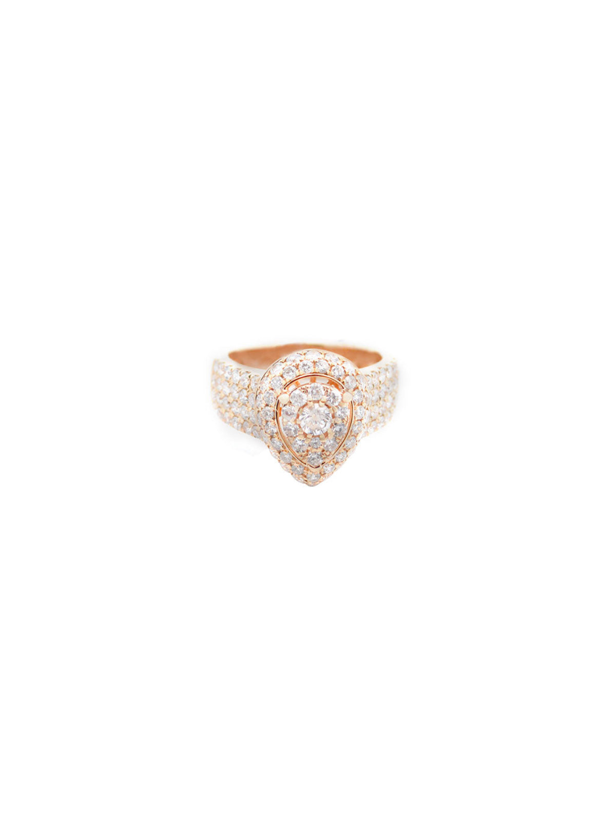 2.00ct Diamond 14K Gold Pear Statement Ring
