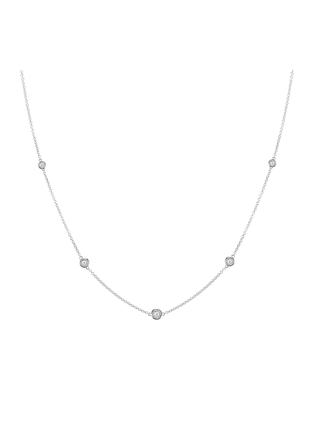 0.35ct Diamond 14K Gold By The Yard Necklace