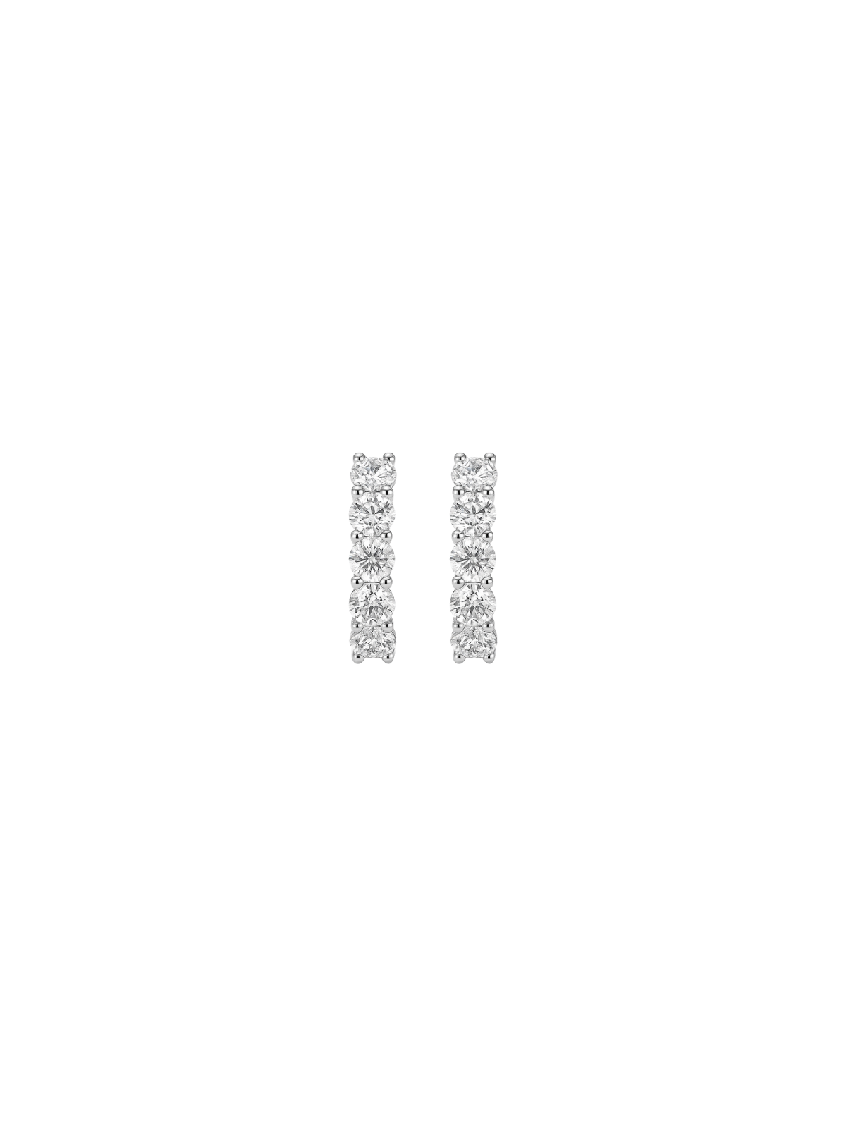 2.00ct Diamond 14K Gold Hoop Earrings