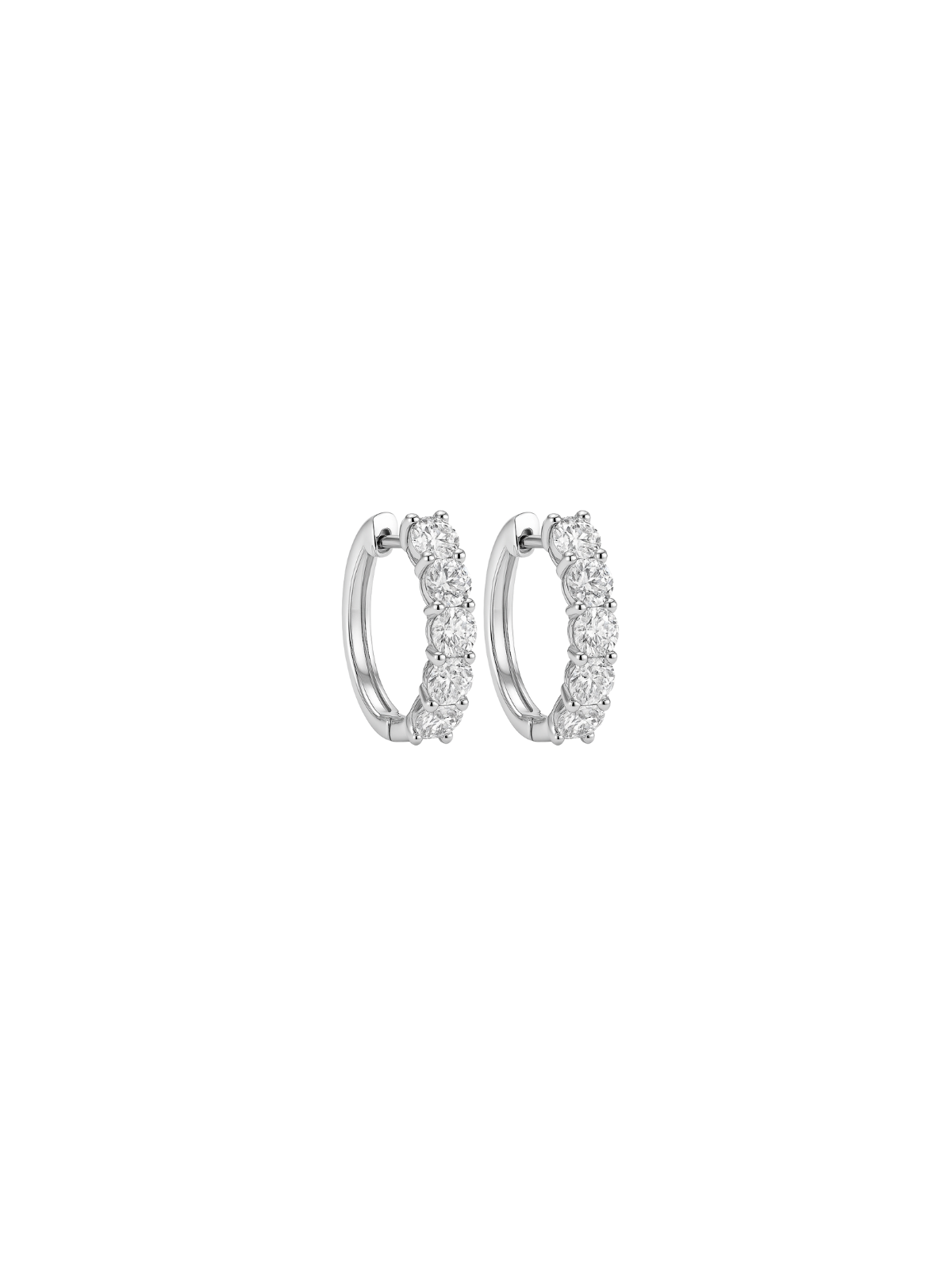 2.00ct Diamond 14K Gold Hoop Earrings