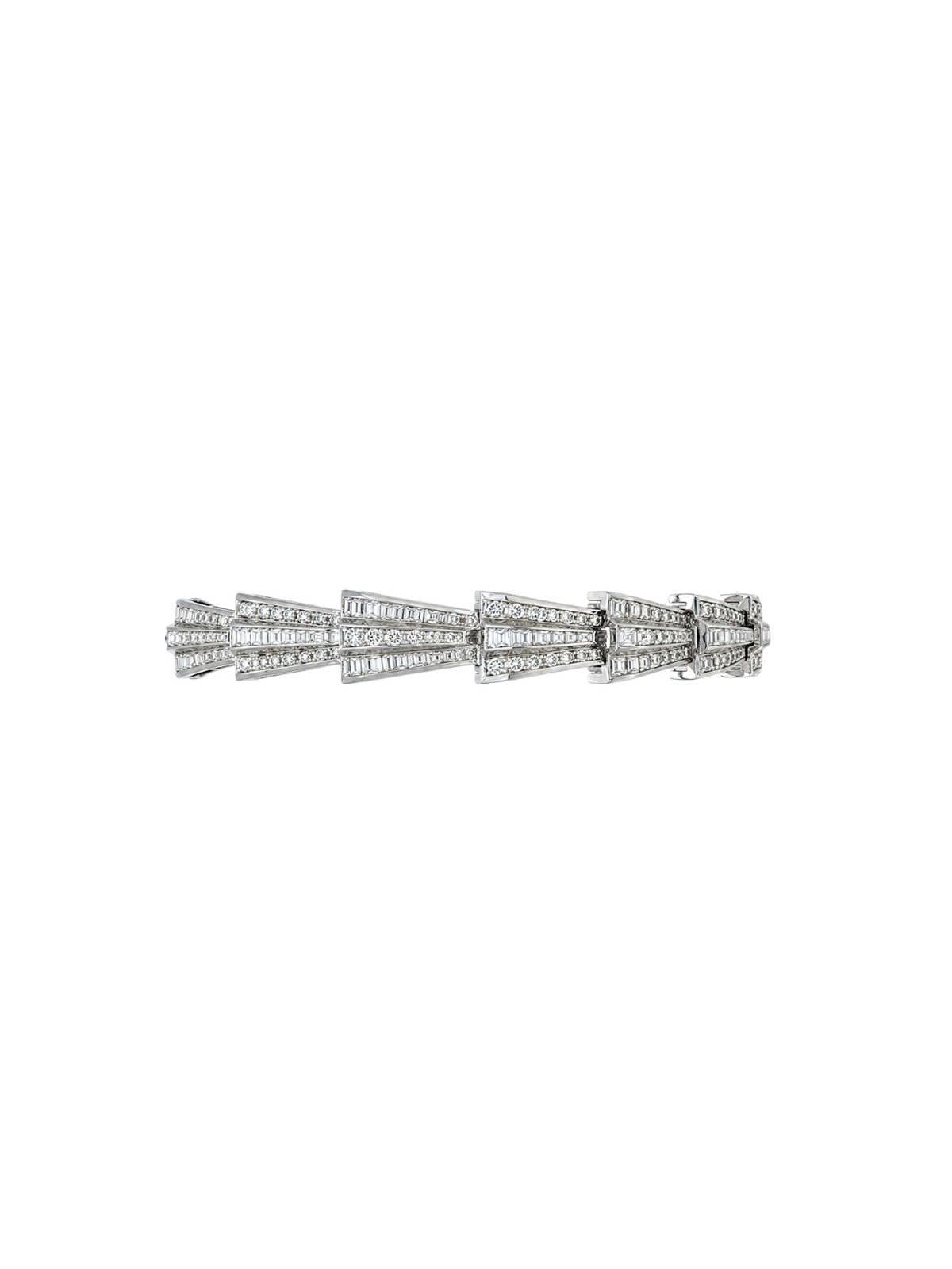6.75ct Diamond 14K Gold Statement Bracelet