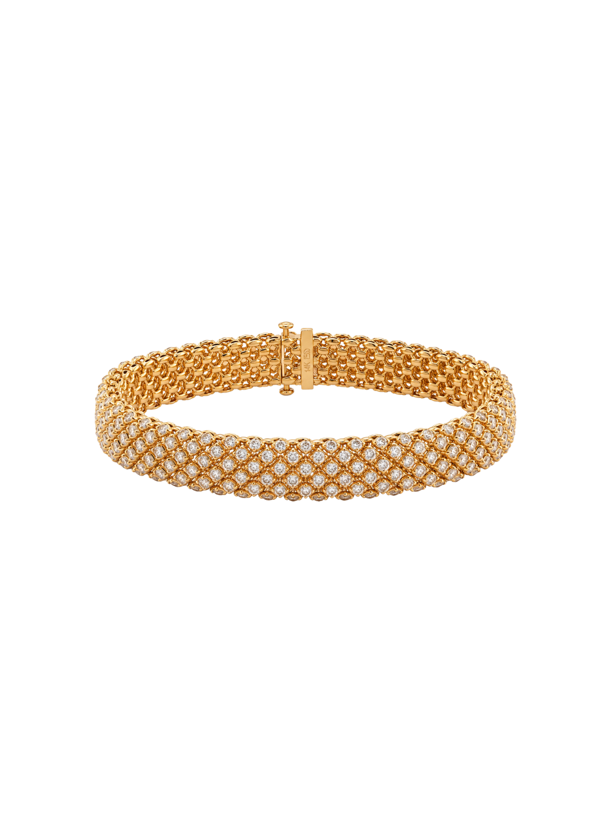 3.00ct Diamond 14K Gold Vintage Rope Bracelet