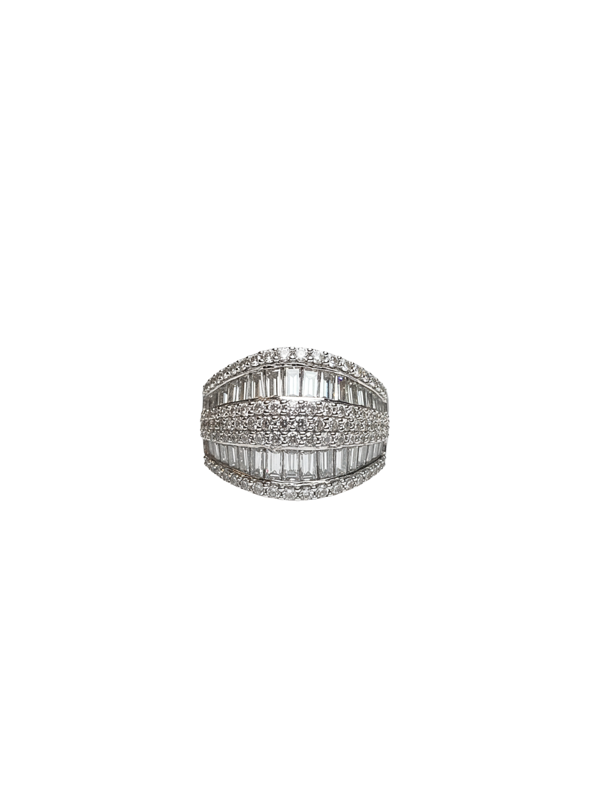 3.75ct Diamond 18K Gold Shield Ring