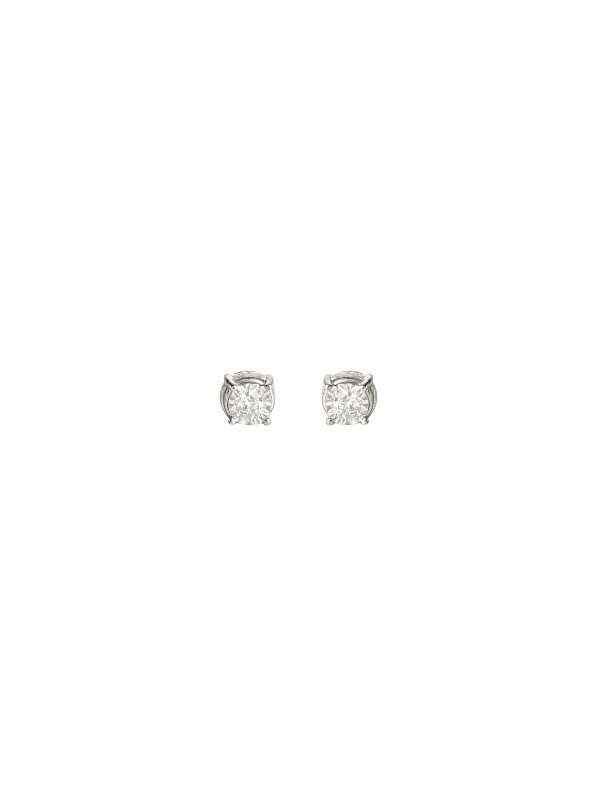 1.20ct Diamond 14K Gold Illusion Stud Earrings