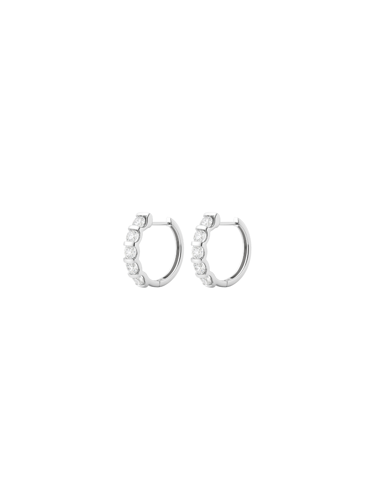1.00ct Diamond 14K Gold Hoop Earrings