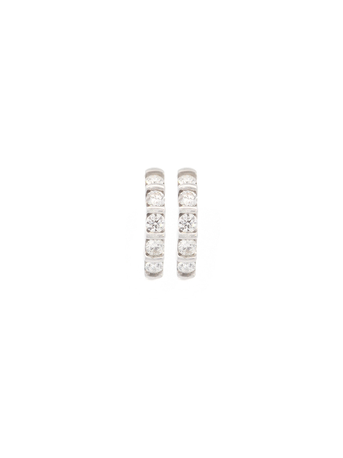 1.00ct Diamond 14K Gold Hoop Earrings