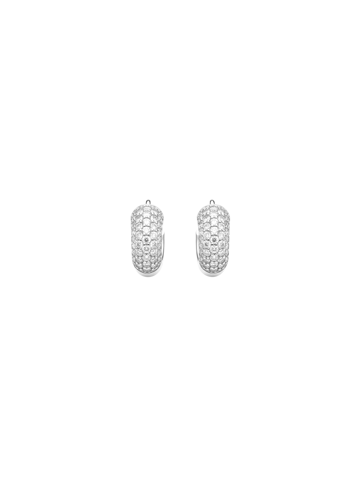 0.80ct Diamond 18K Gold Chunky Pave Hoop Earrings