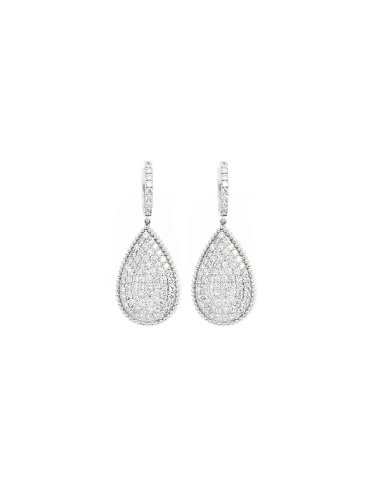 2.75ct Diamond 18K Gold Dangle Earrings
