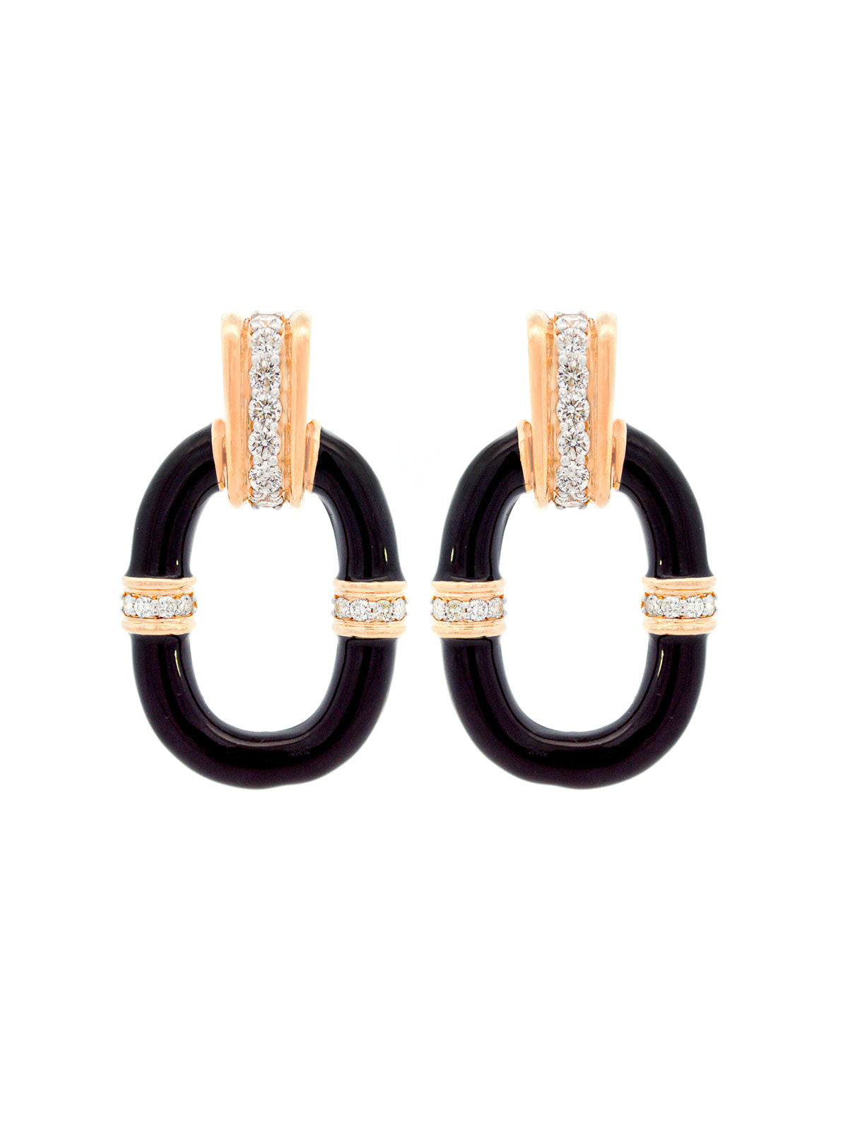 1.47ct Diamond 18K Gold Painted Earrings