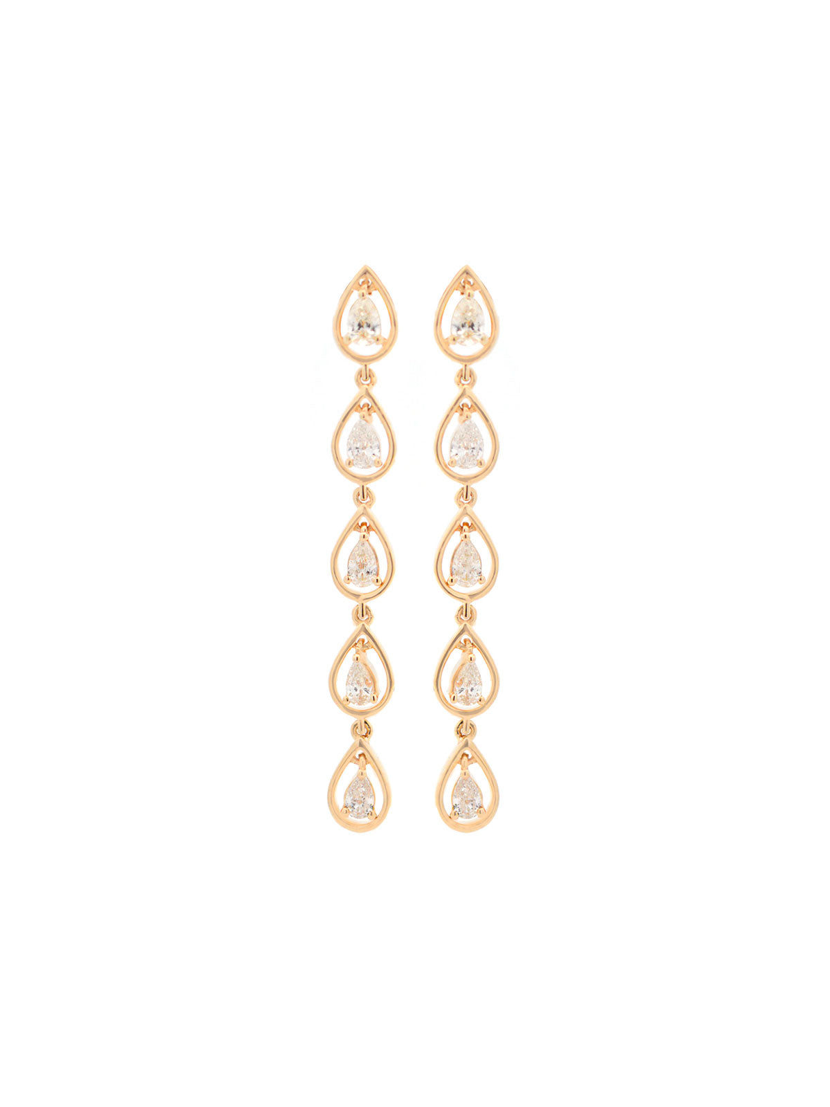 0.72ct Diamond 14K Gold Dangle Drop Earrings