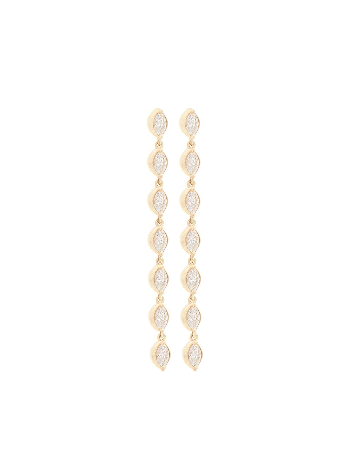 1.01ct Diamond 14K Gold Dangle Drop Earrings