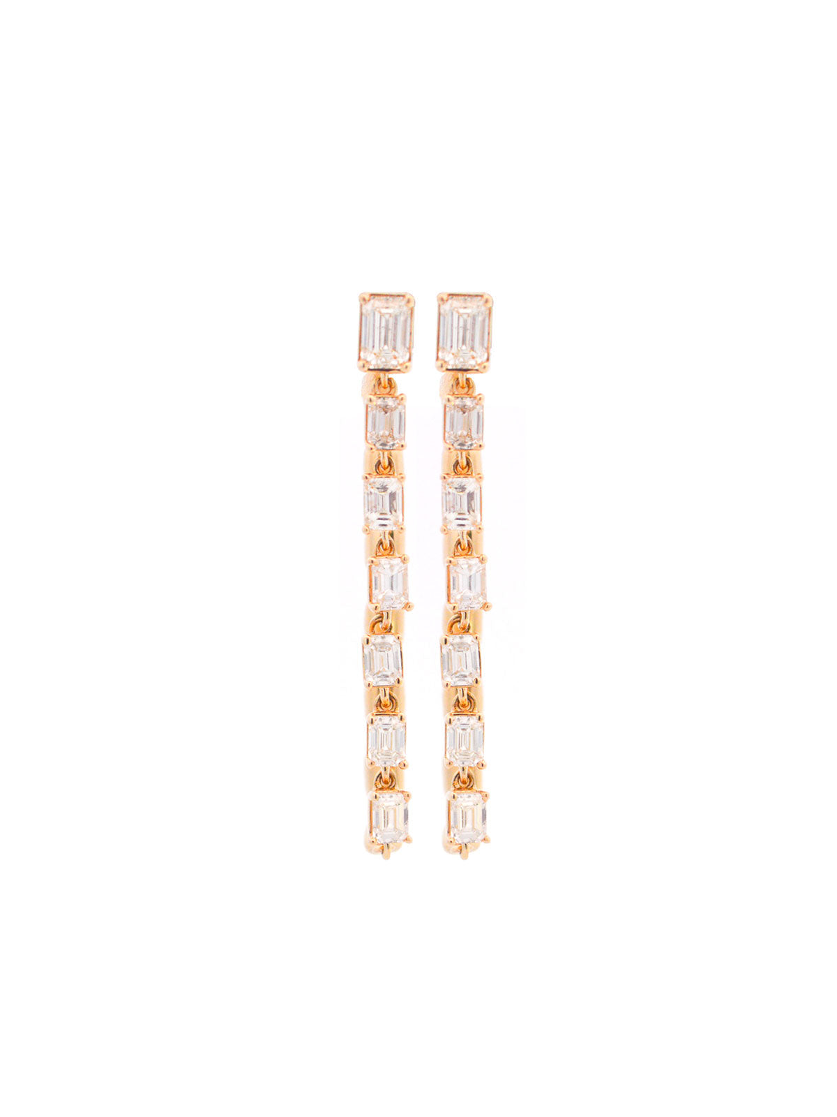 1.44ct Diamond 14K Gold Cut Bezel Drop Earrings