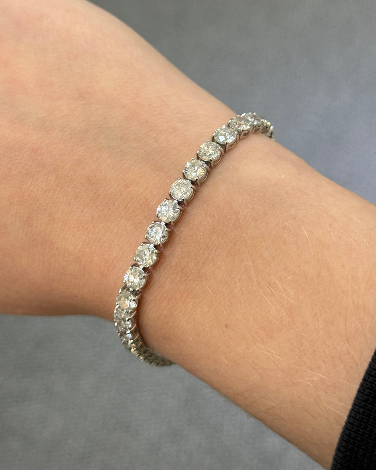 12.33ct Diamond 14K Gold Classic Tennis Bracelet