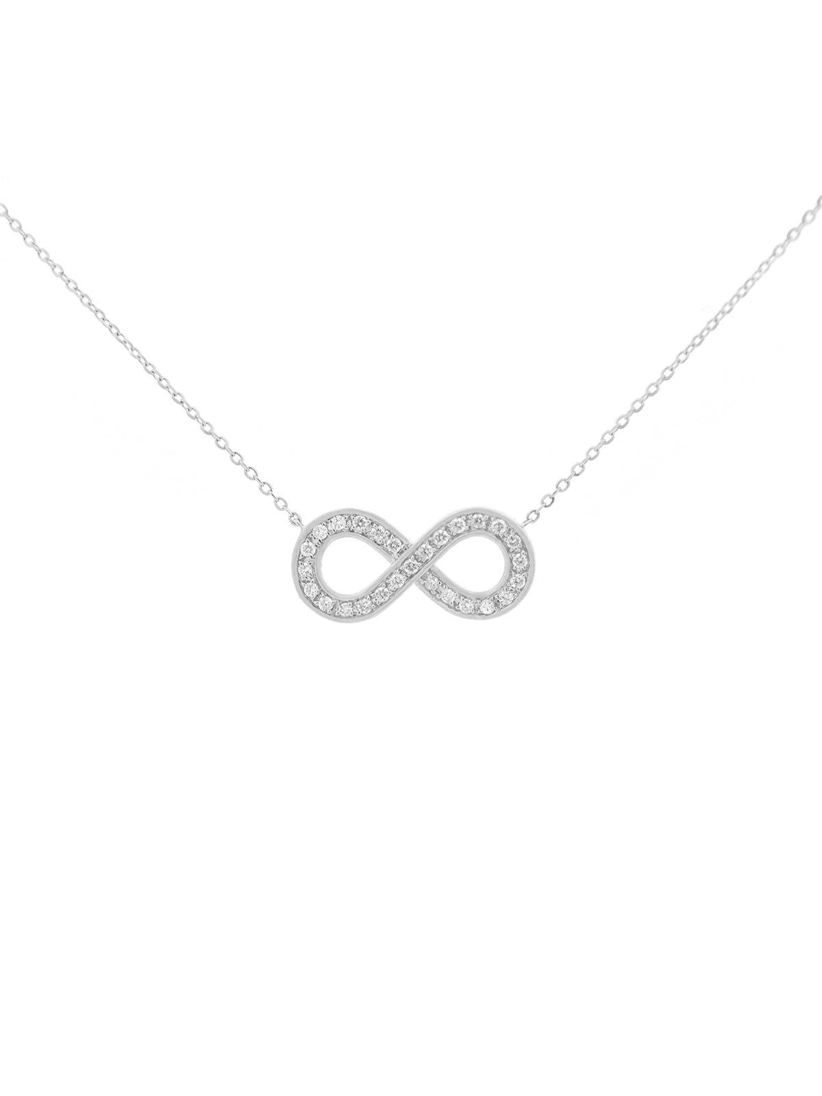 0.20ct Diamond 14K Gold Infinity Symbol Pendant Necklace