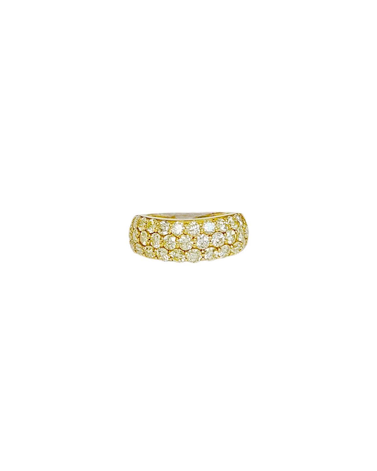 2.00ct Diamond 18K Gold Pave Band Ring