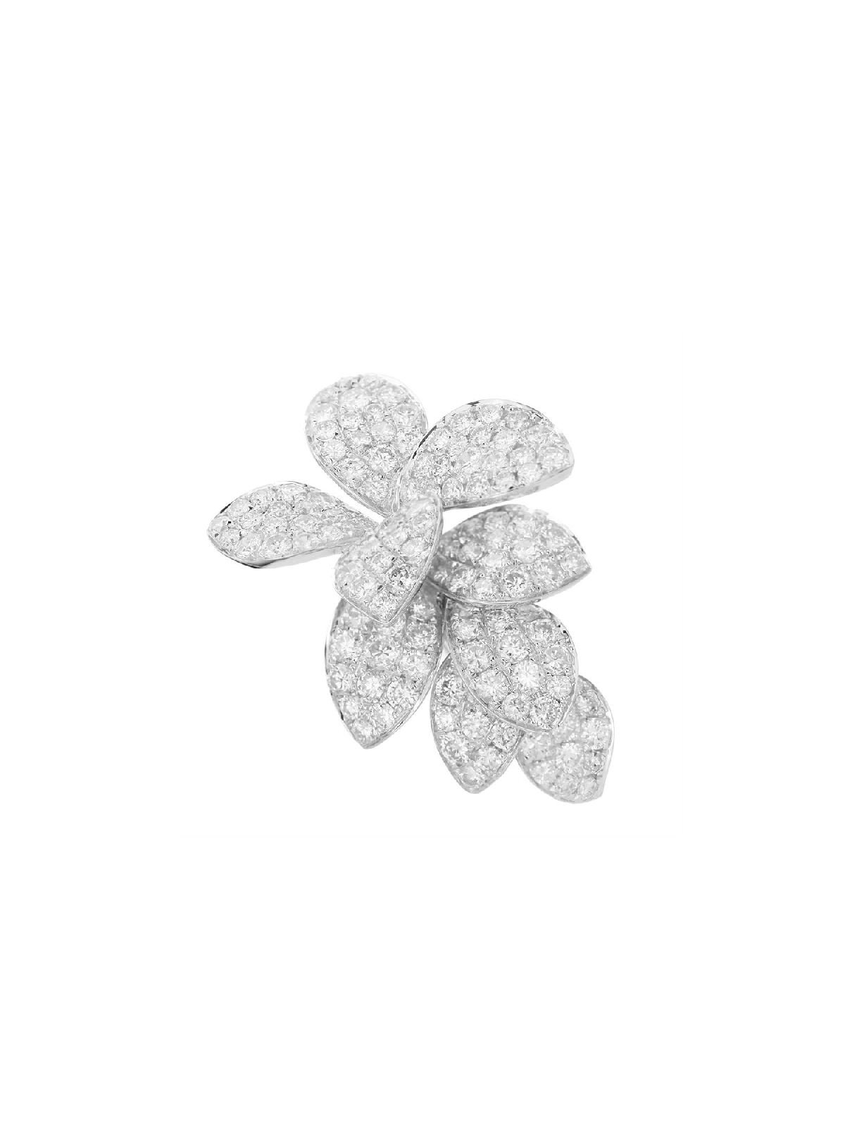 3.95ct Diamond 14K Gold Cocktail Flower Ring