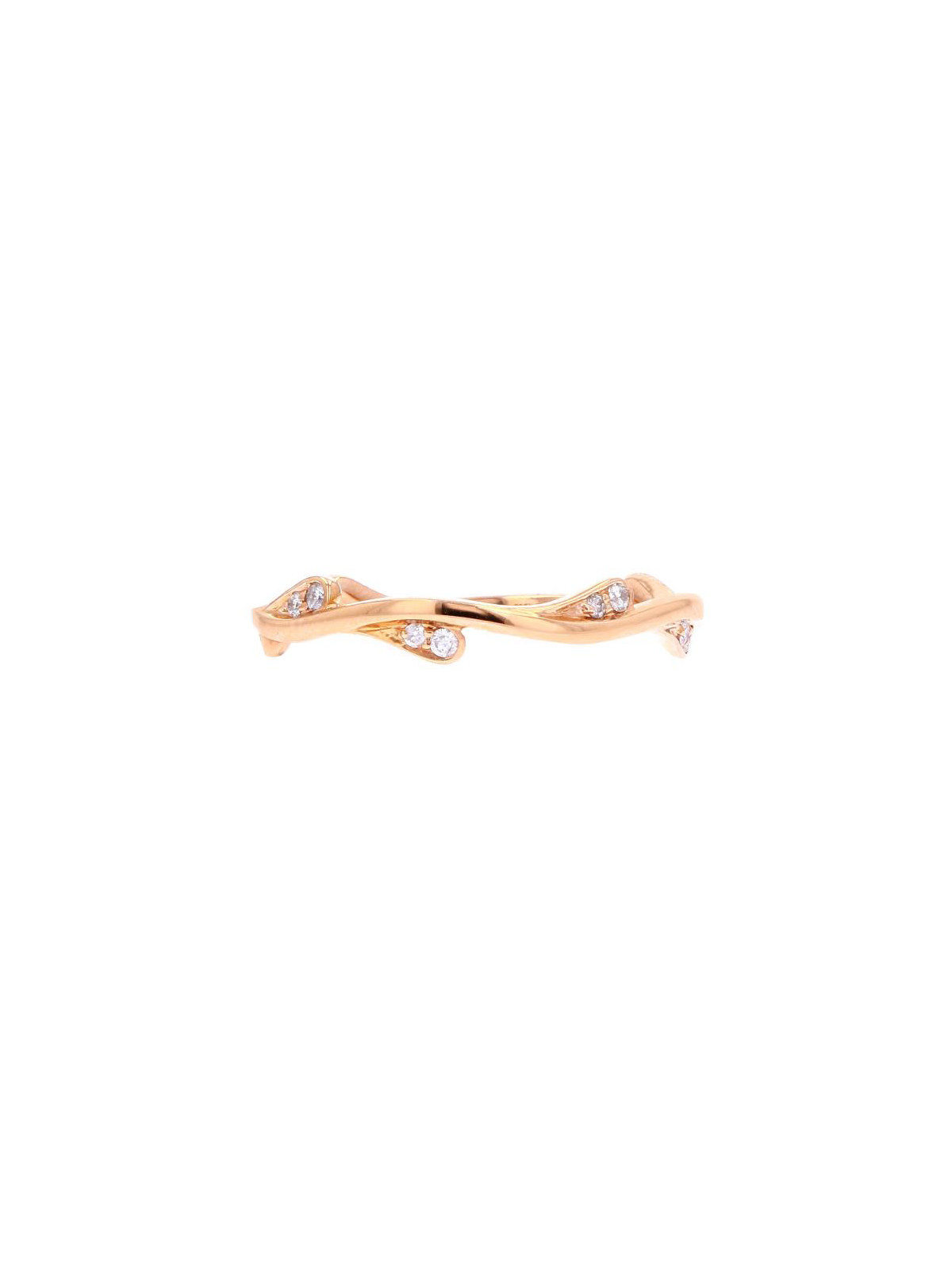 0.10ct Diamond 14K Gold Dainty Branch Ring