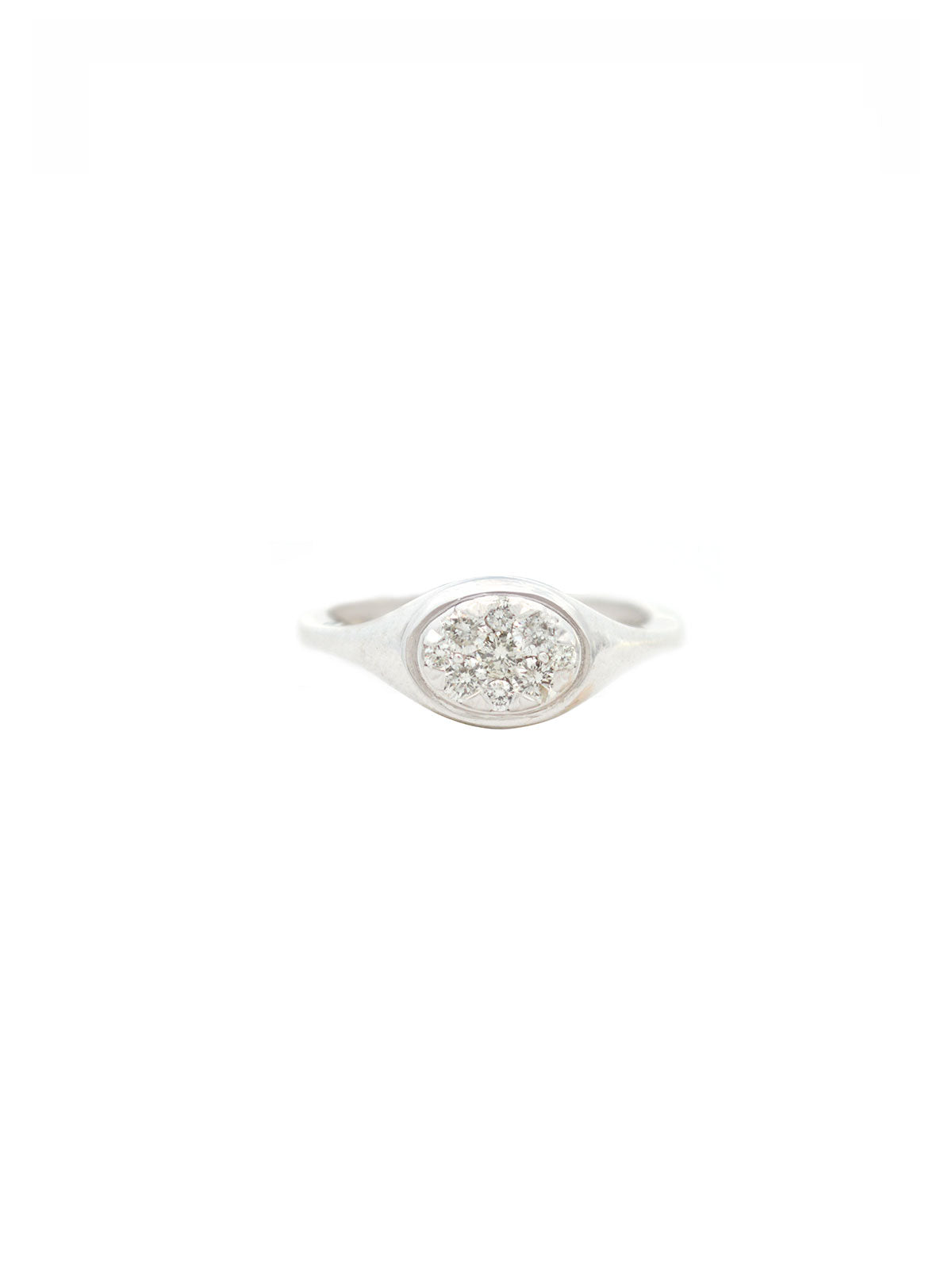 0.35ct Diamond 14K Gold Signet Ring