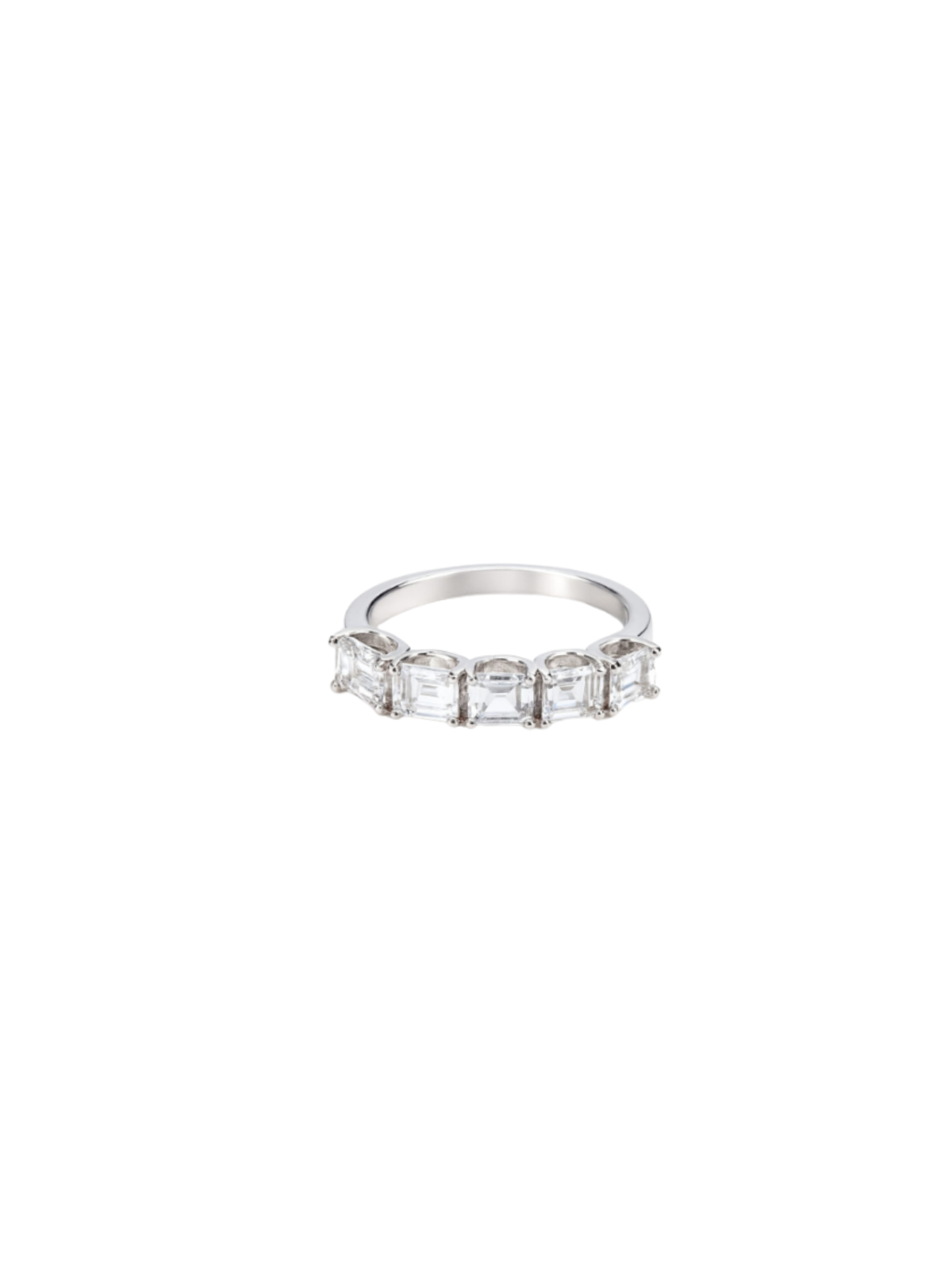 1.90ct White Sapphire 14K Gold Half Eternity Ring