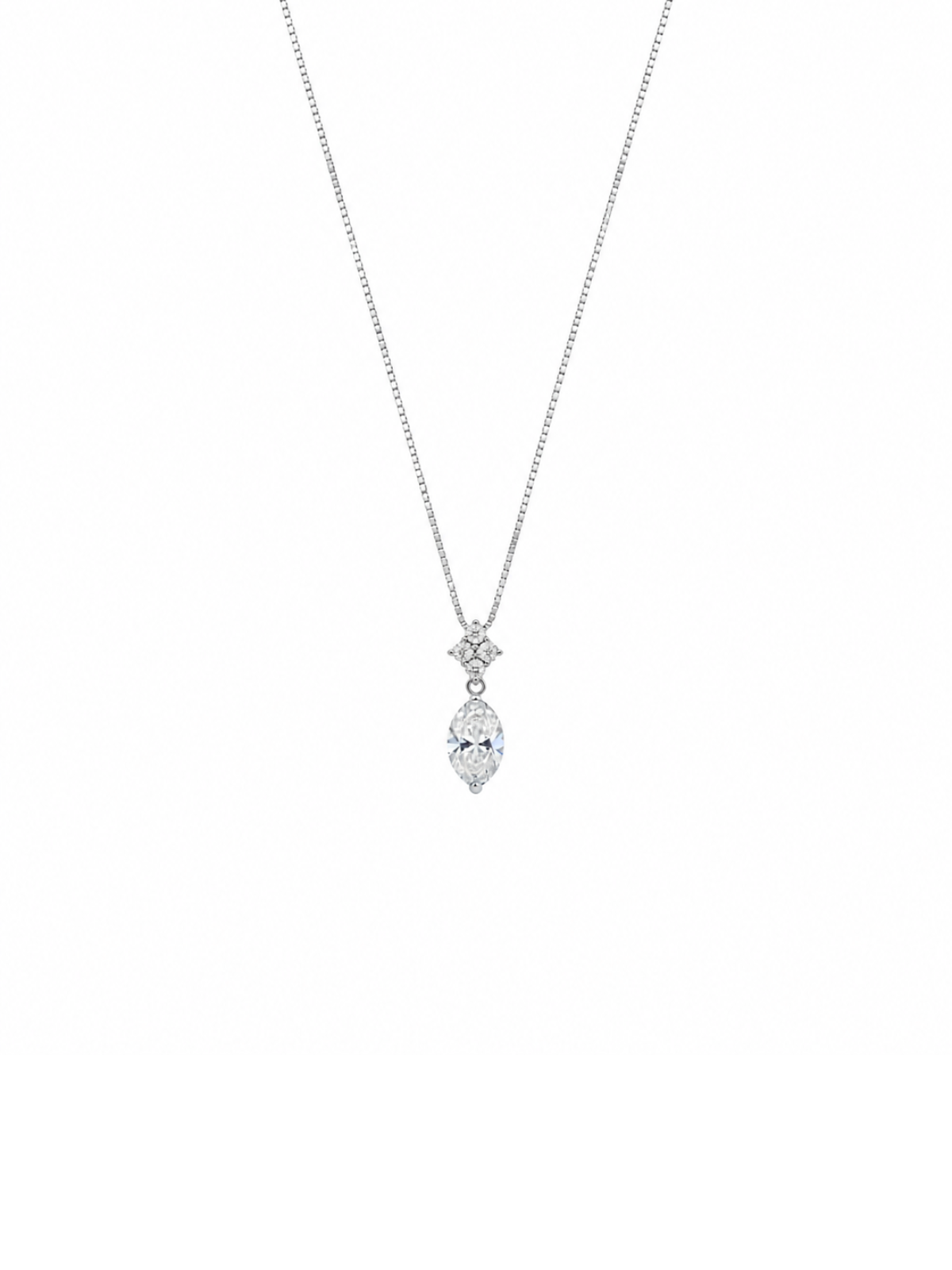 2.58ct Diamond Platinum Pendant Chain Necklace