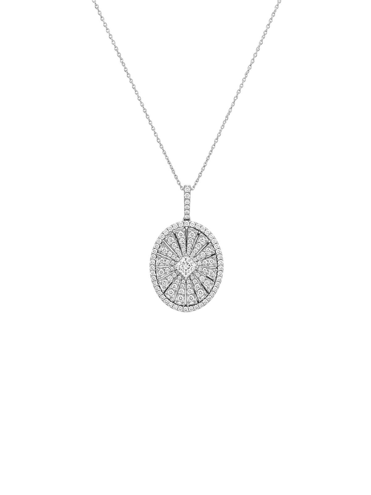 1.20ct Diamond 14K Gold Medal Pendant Necklace