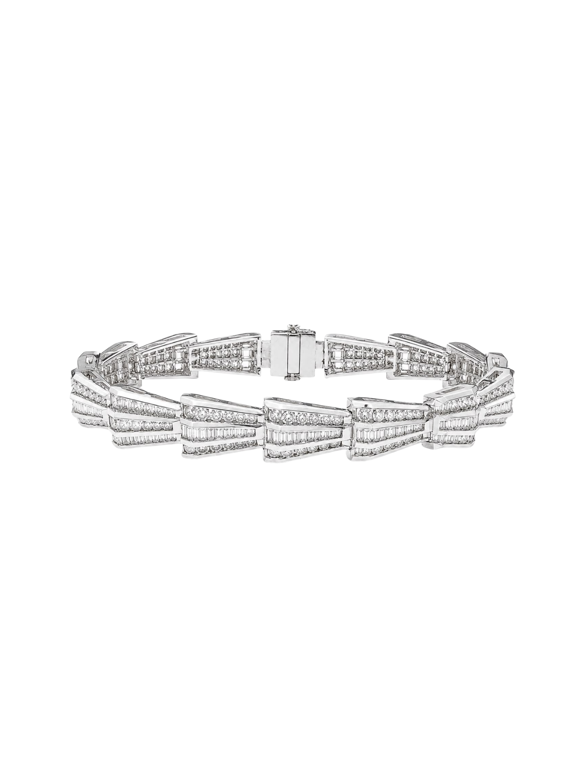 6.75ct Diamond 14K Gold Statement Bracelet