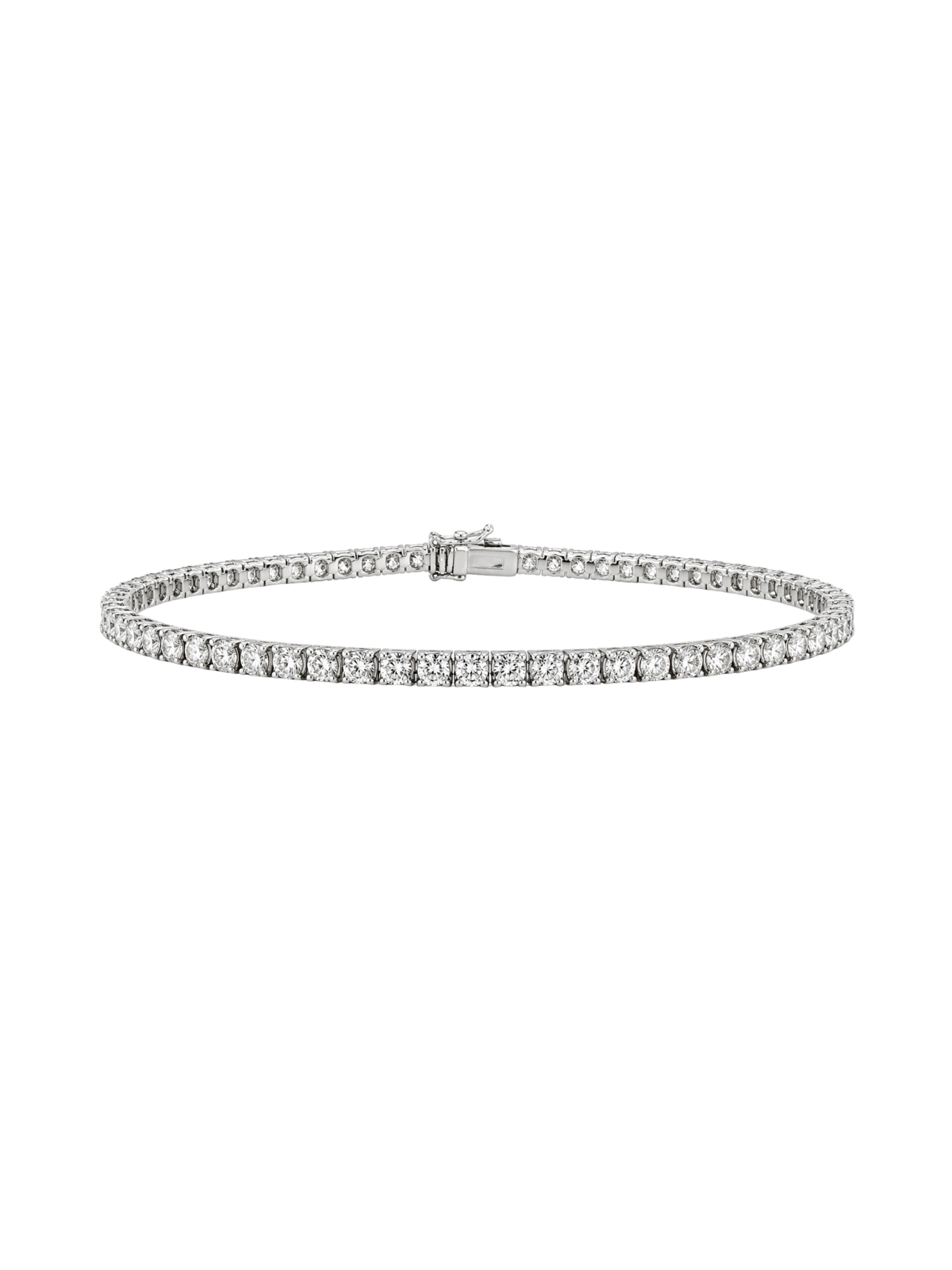 5.00ct Diamond 14K Gold Princess Cut Tennis Bracelet