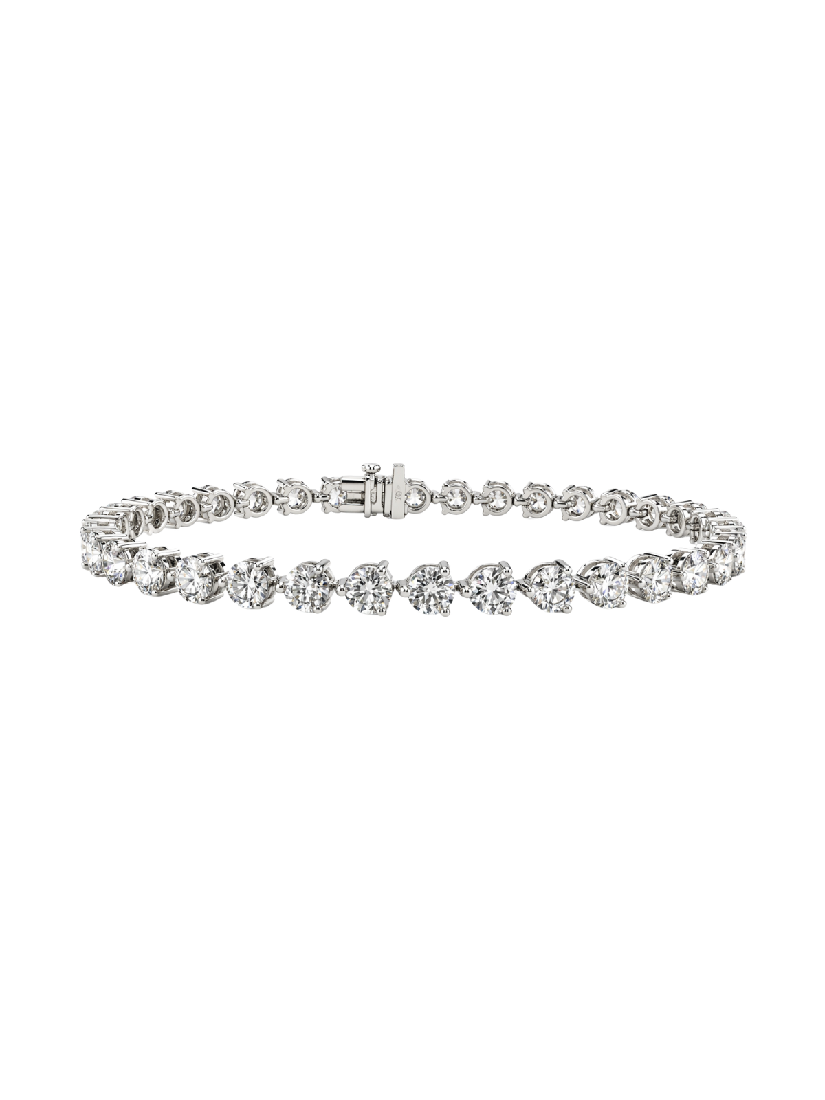 9.00ct Diamond 14K Gold Three Prong Tennis Bracelet