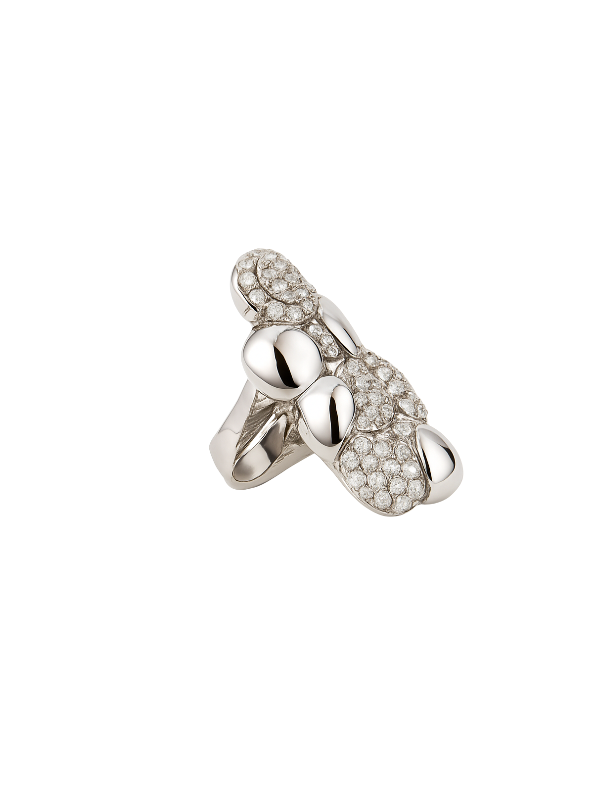 2.50ct Diamond 18K Gold Cluster Statement Ring