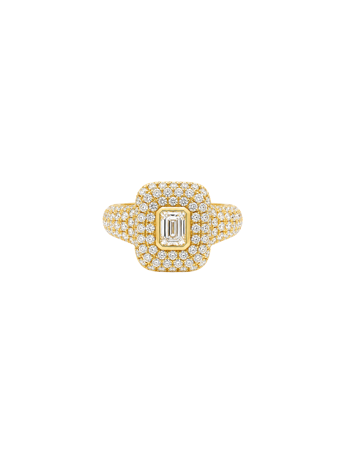 2.80ct Diamond 14K Gold Pave Ring