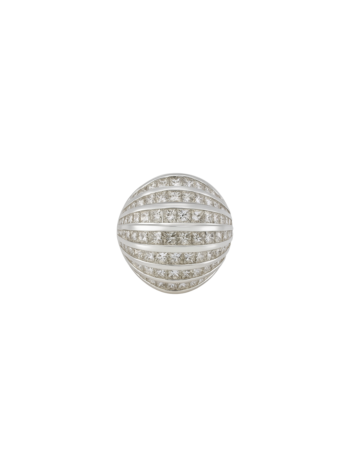 5.21ct Diamond 18K Gold Shield Cocktail Ring