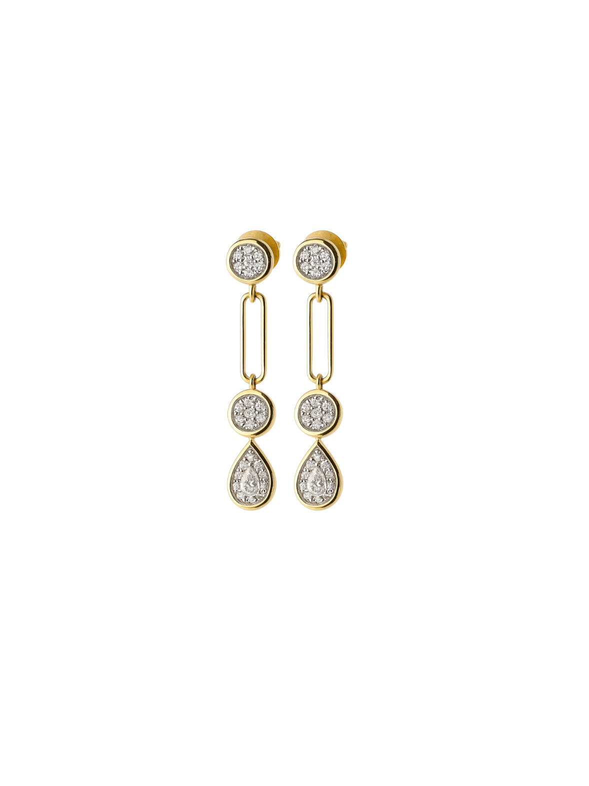 0.52ct Diamond 14K Gold Drop Earrings