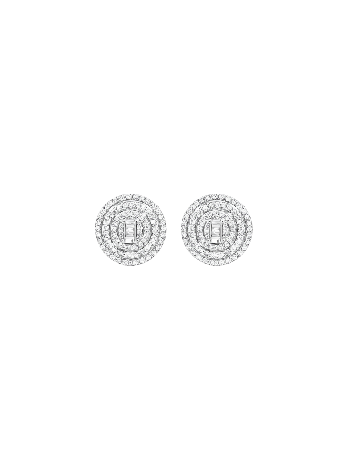 1.00ct Diamond 14K Gold Cluster Earrings