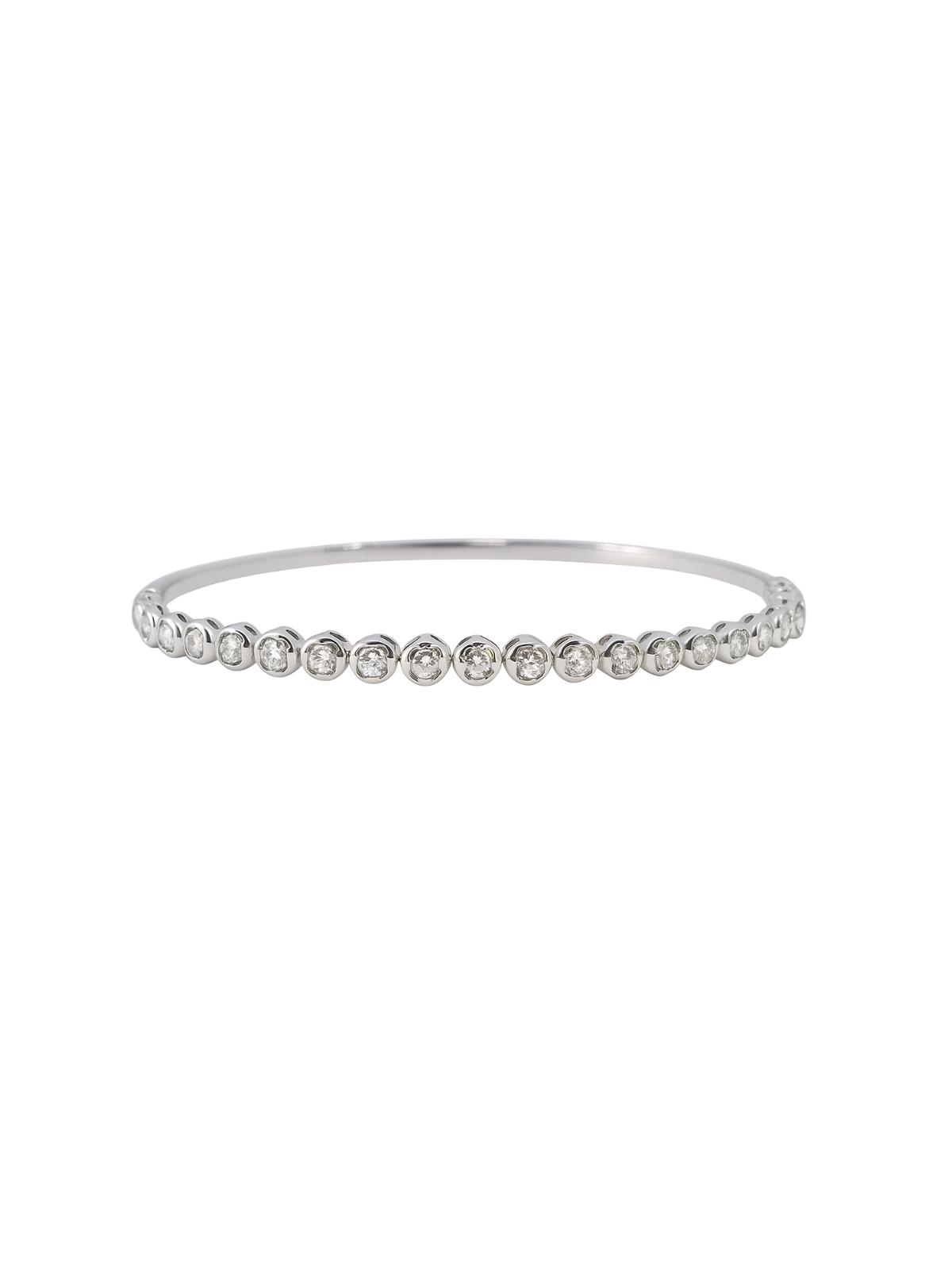 0.83ct Diamond 14K Gold Flexible Tennis Bangle Bracelet