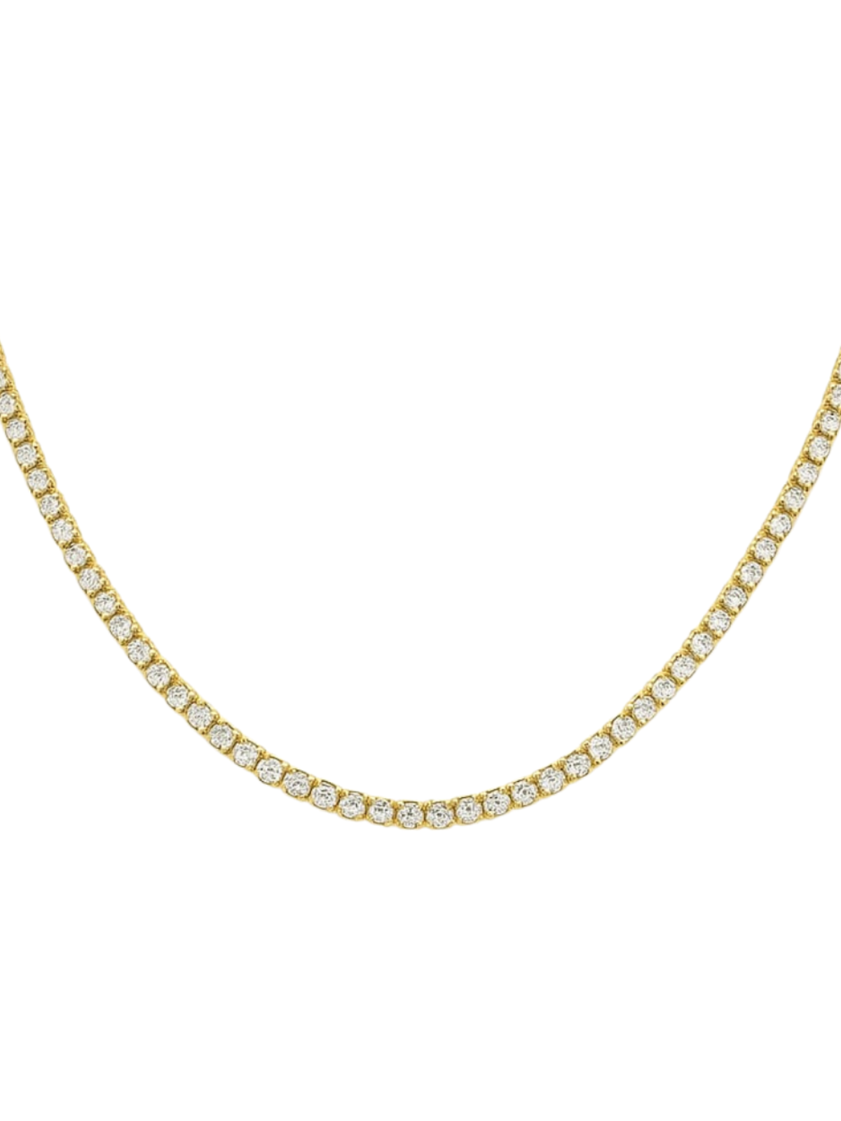 6.35ct Diamond 18K Gold Tennis Necklace