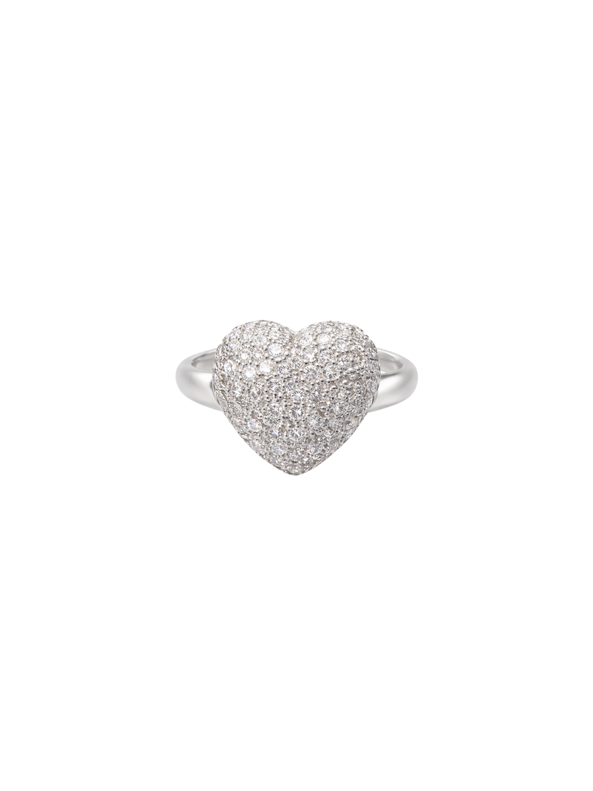 1.00ct Diamond 18K Gold Heart Ring
