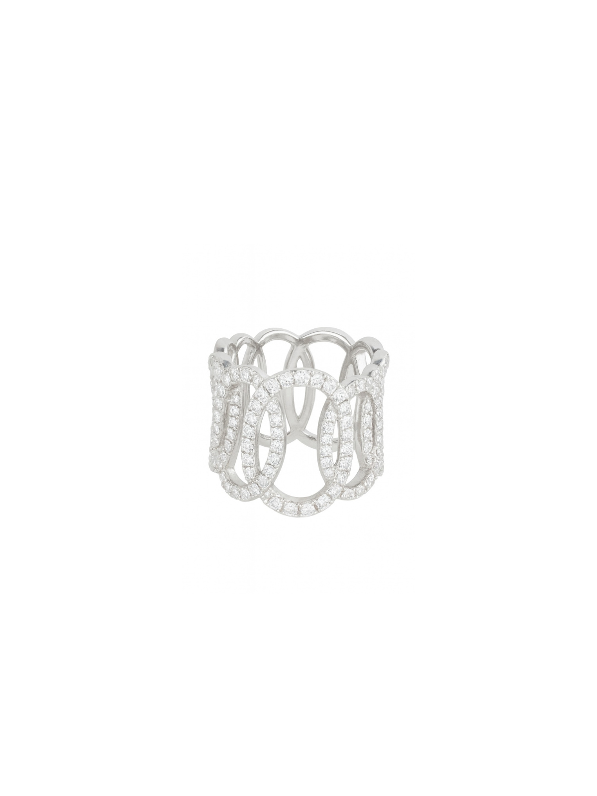 2.20ct Diamond 18K Gold Crossover Ring