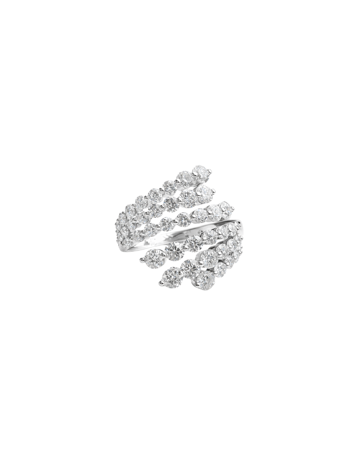2.75ct Diamond 14K Gold Bypass Ring