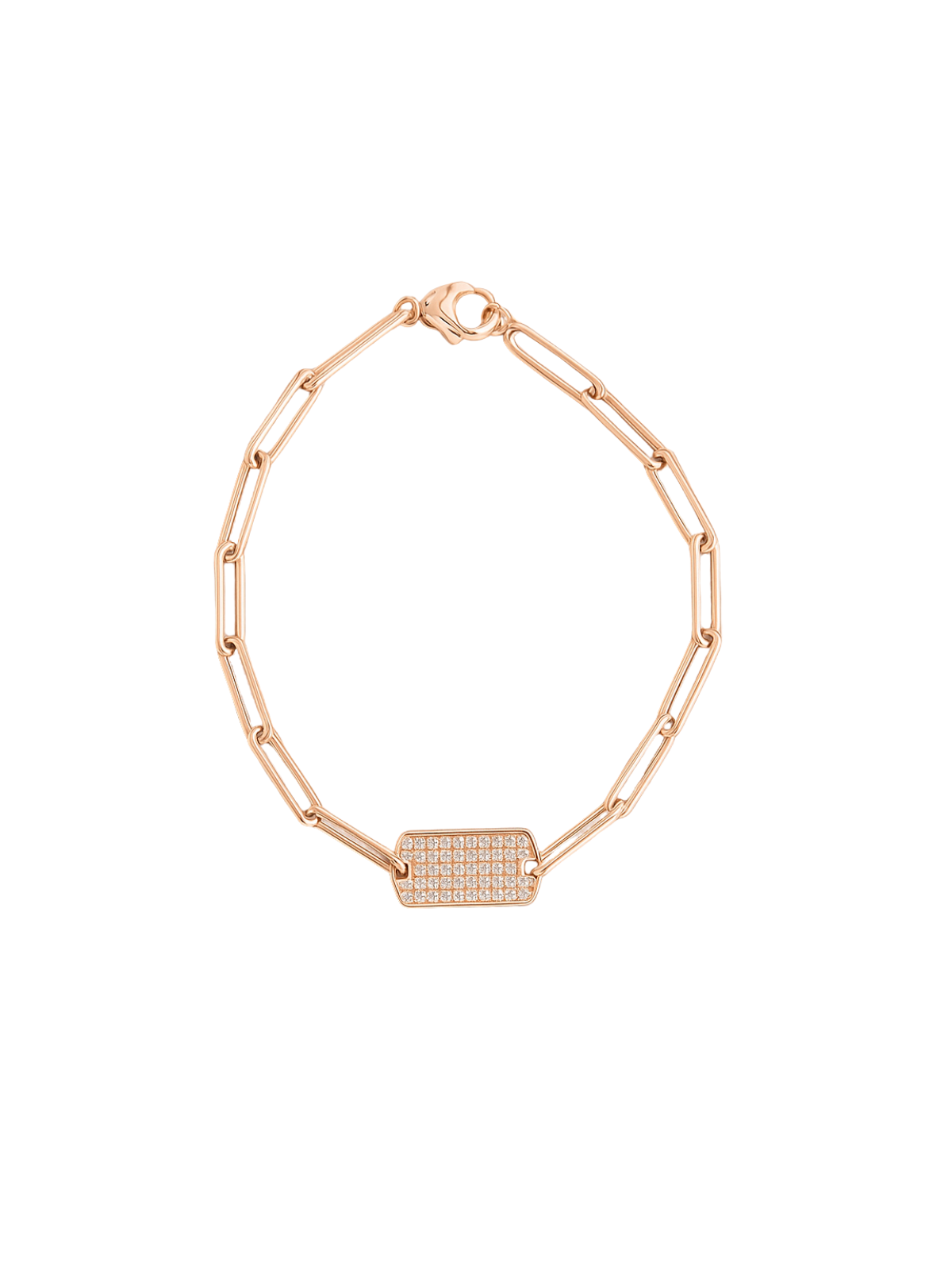 0.50ct Diamond 14K Gold Plated Chain Bracelet
