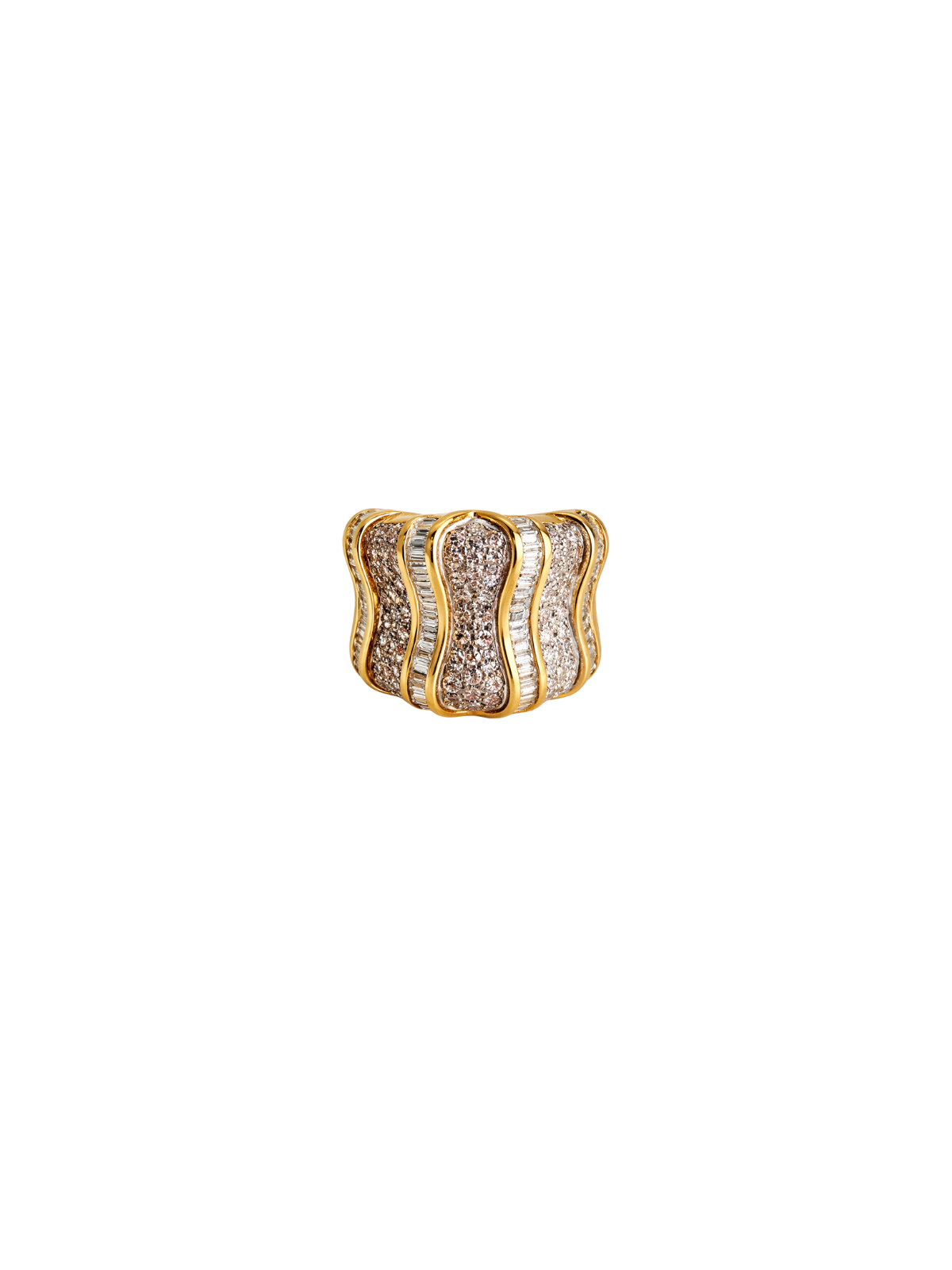 2.57ct Diamond 18K Gold Pave Ring
