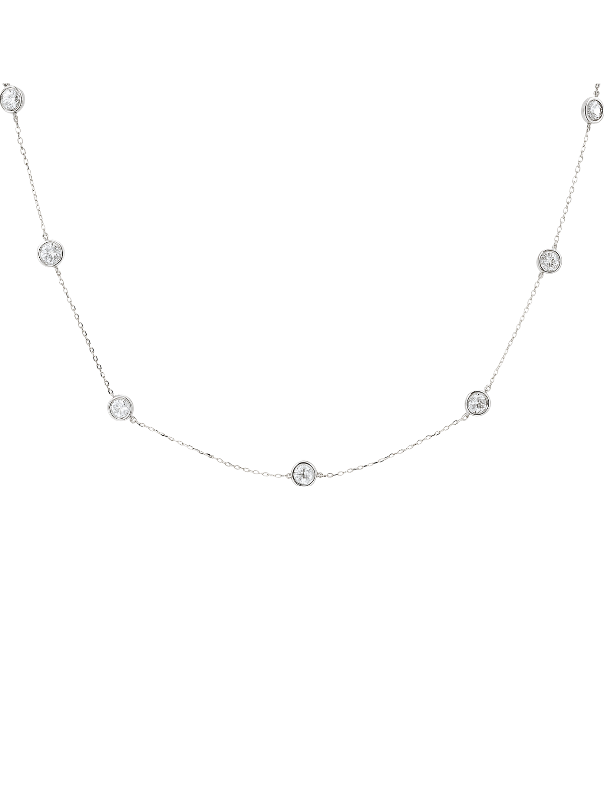 1.55ct Diamond 14K Gold By The Yard Necklace