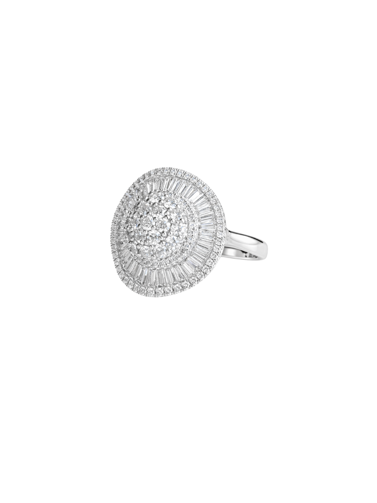 2.00ct Diamond 14K Gold Pave Cocktail Ring