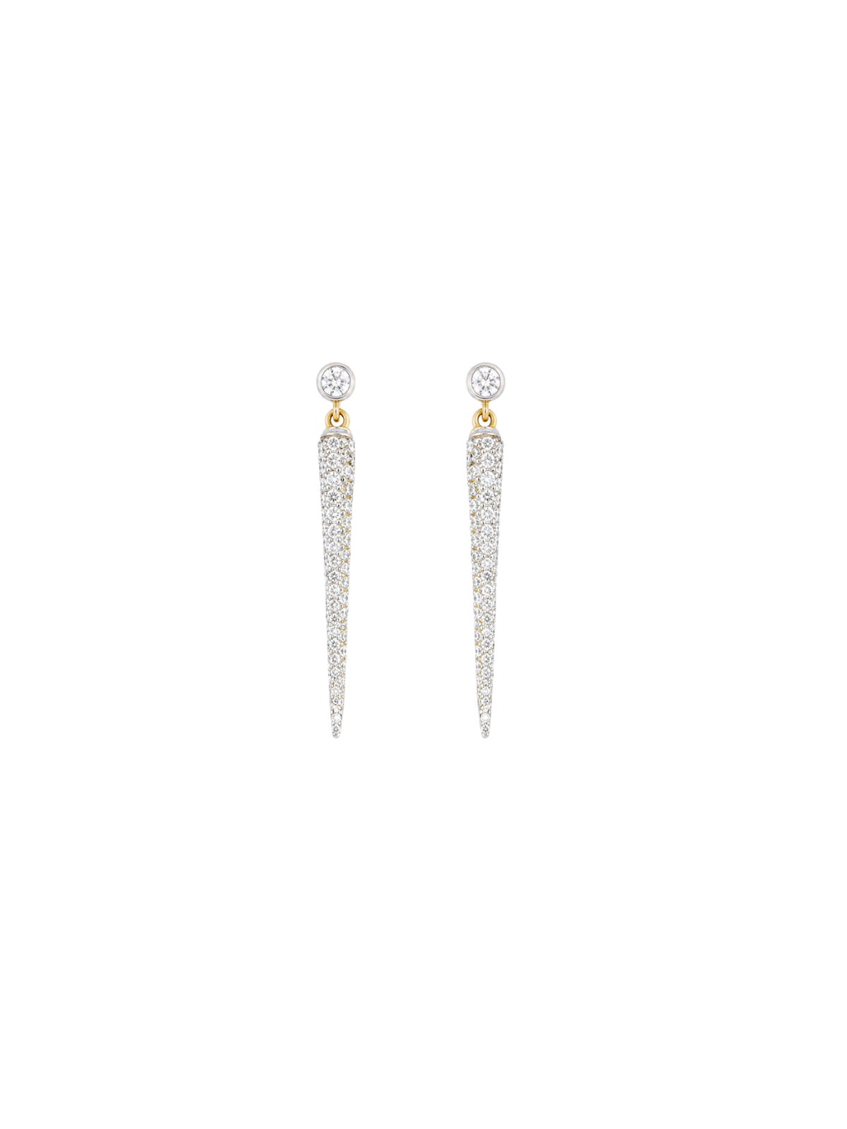 0.45ct Diamond 14K Gold Graduated Dangle Drop Earrings