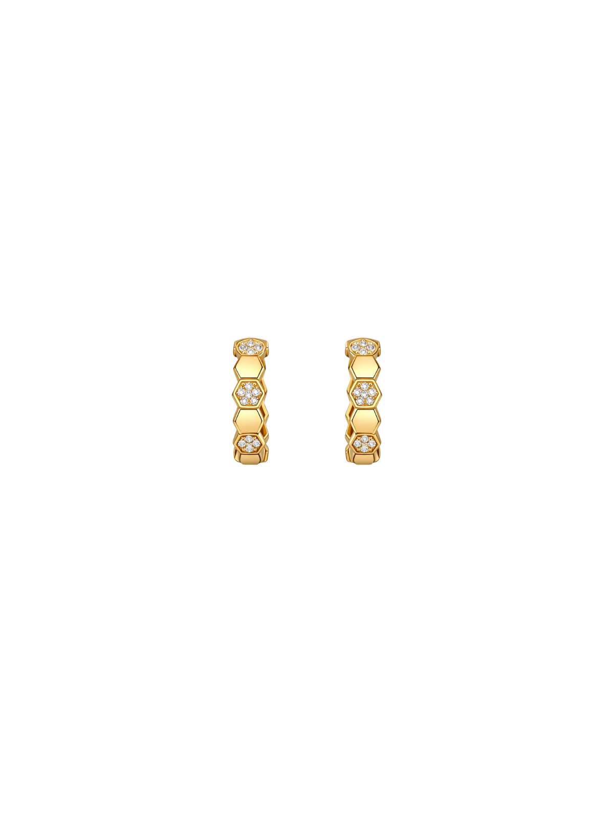 0.28ct Diamond 14K Gold Hoop Earrings