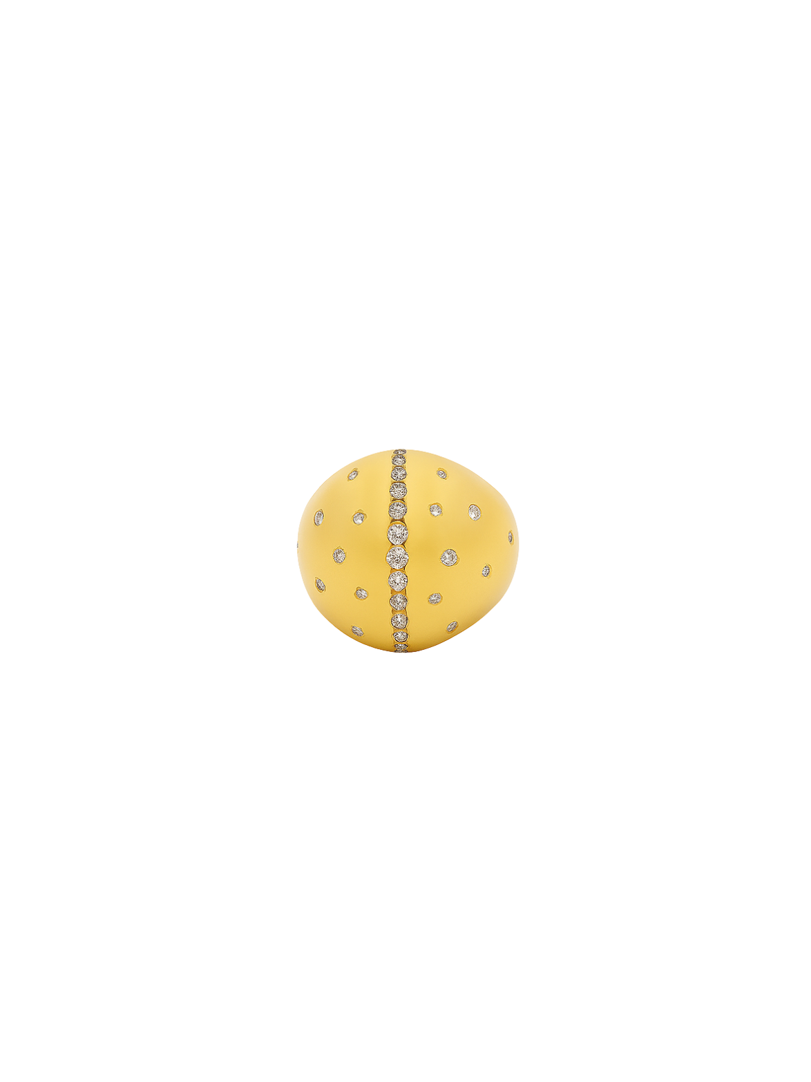 0.96ct Diamond 14K Gold Dome Ring