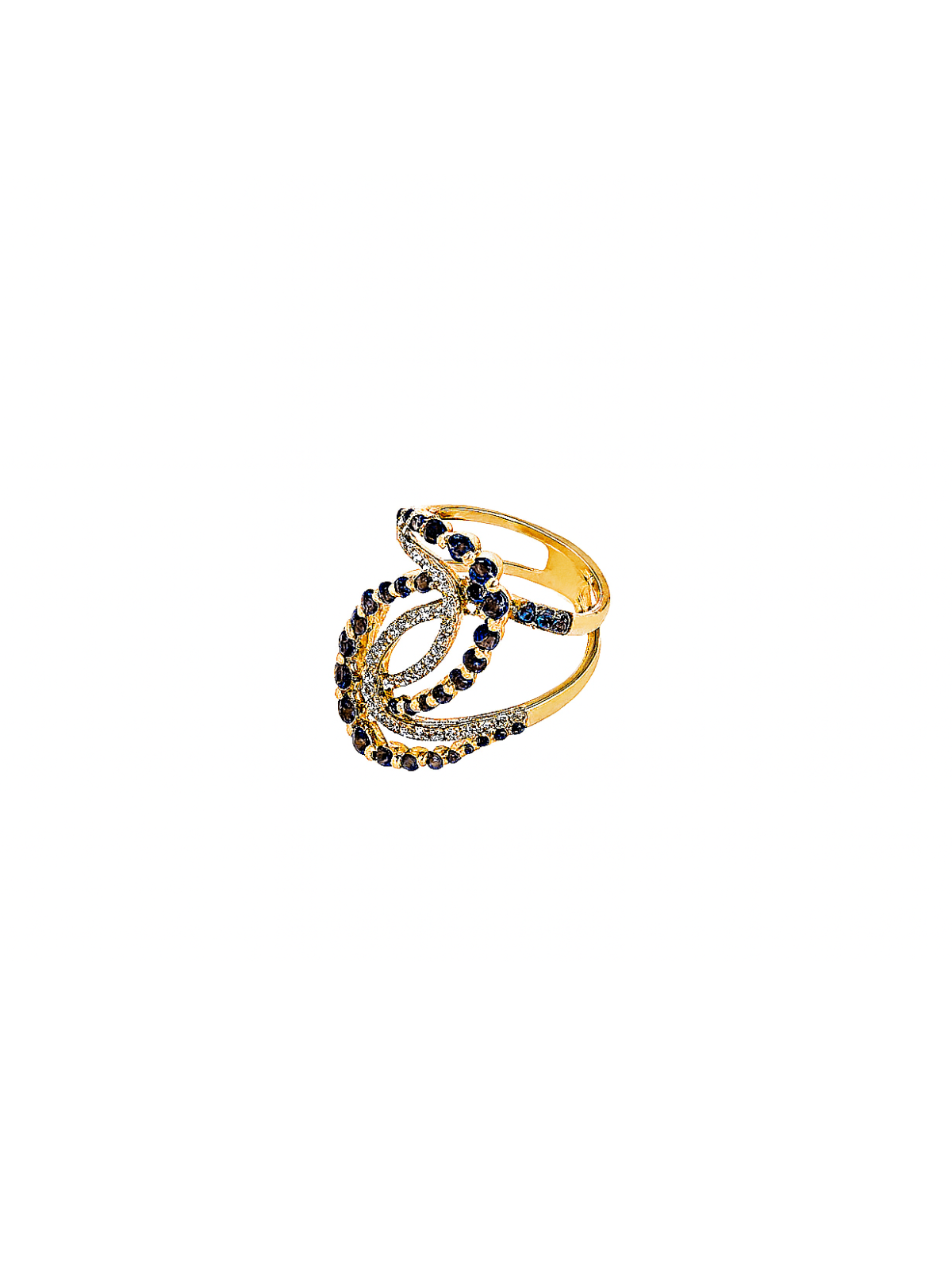 2.13ct Diamond 14K Gold Crossover Ring