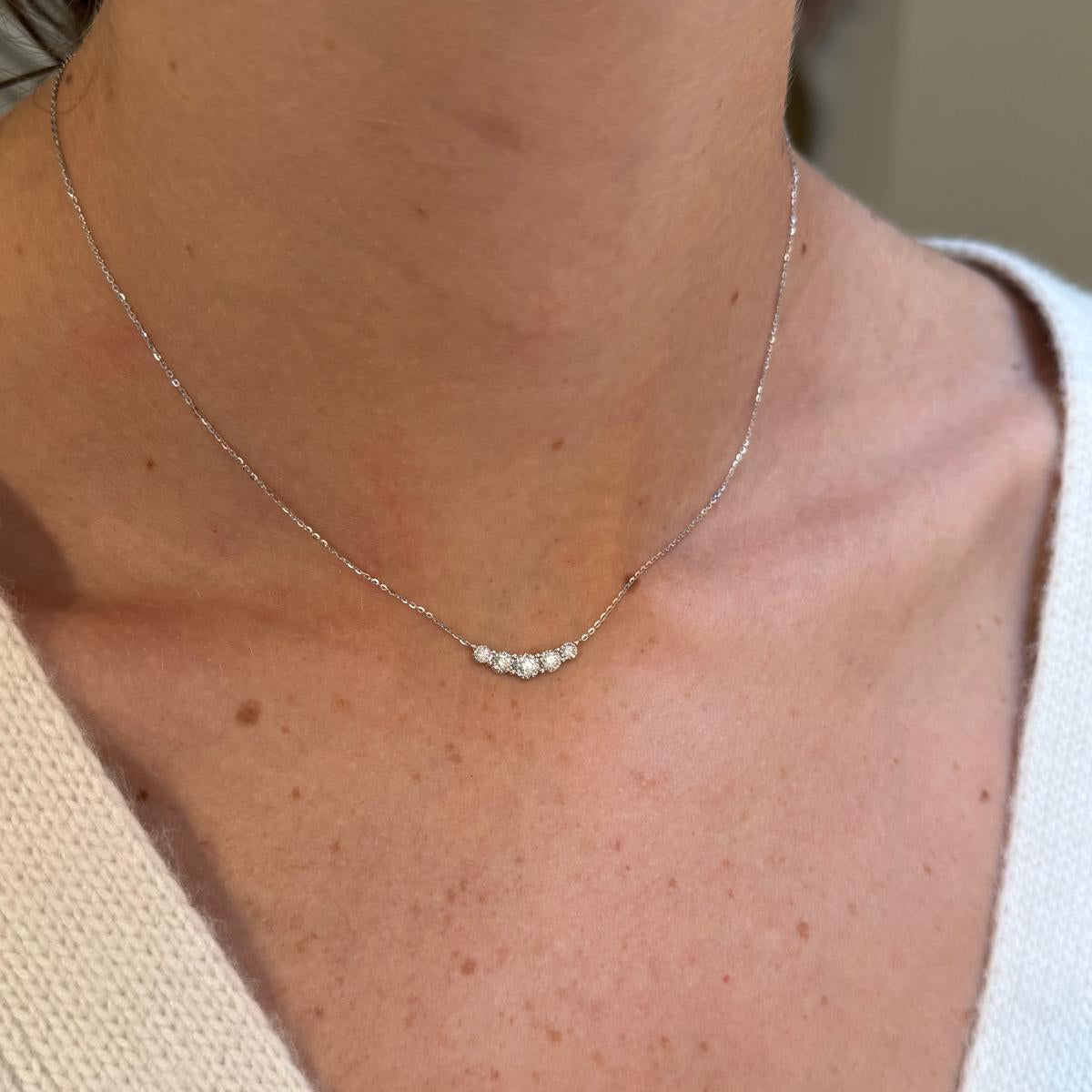 0.27ct Diamond 14K Gold Dainty Chain Necklace